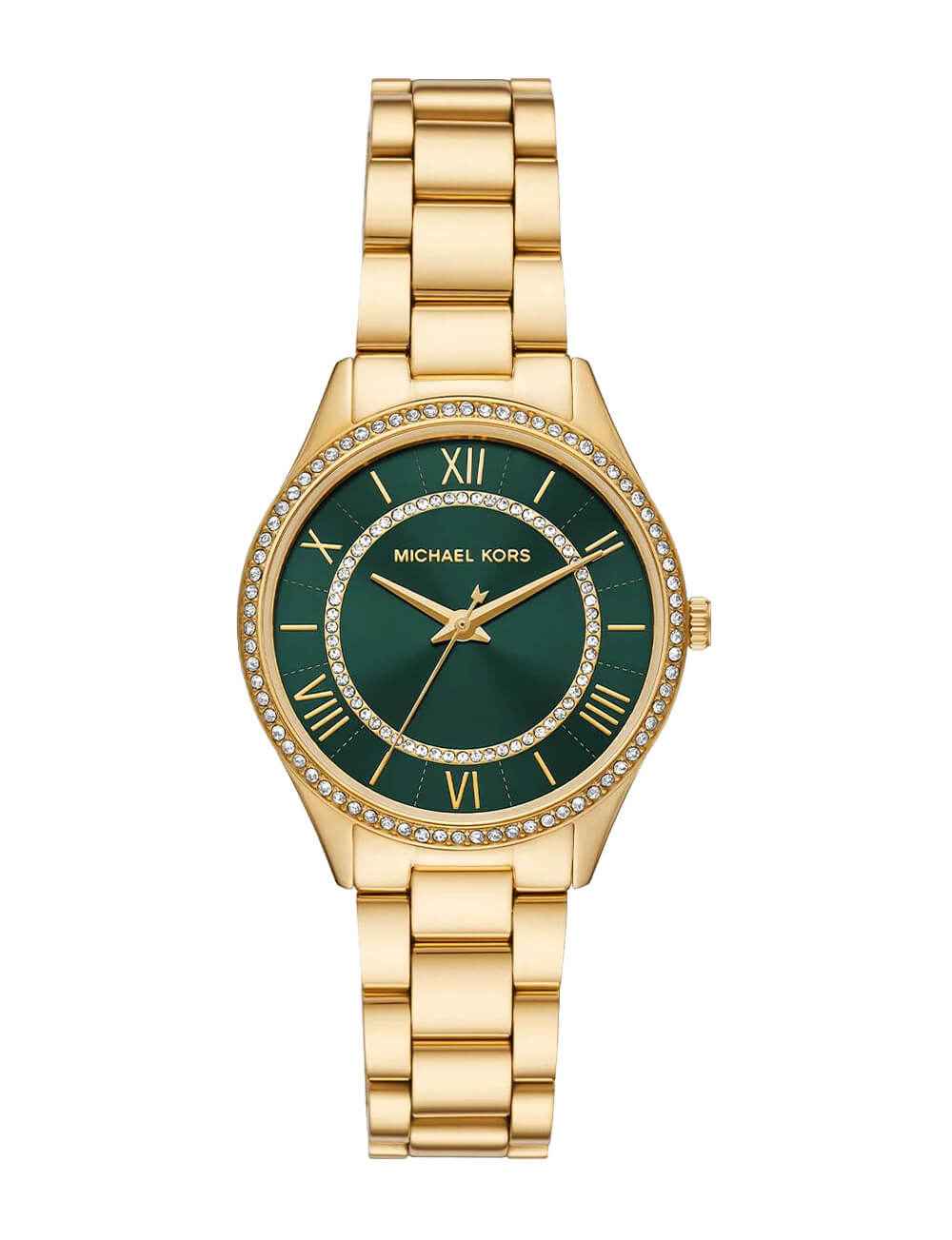 Michael Kors Lauryn MK4737 Women's Green Dial Gold-Tone Stainless Steel Watch