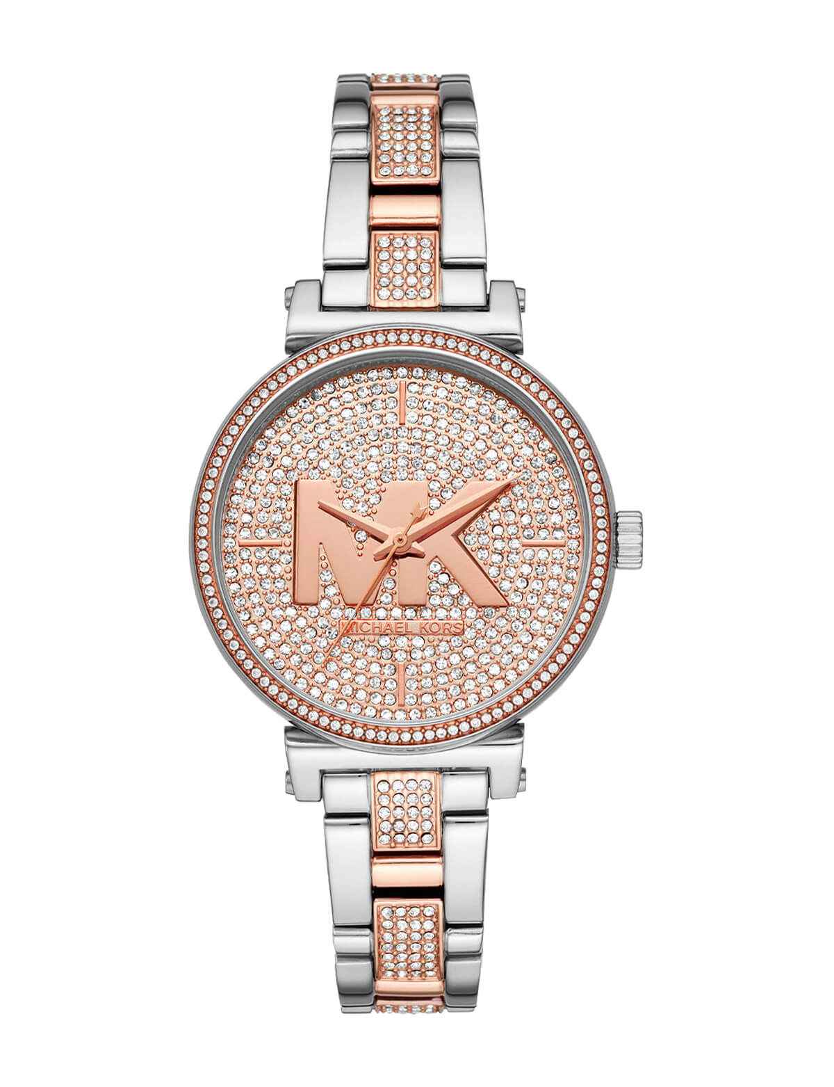Michael Kors Sofie MK4446 Women's Rose Gold Dial Two-Tone Stainless Steel Watch