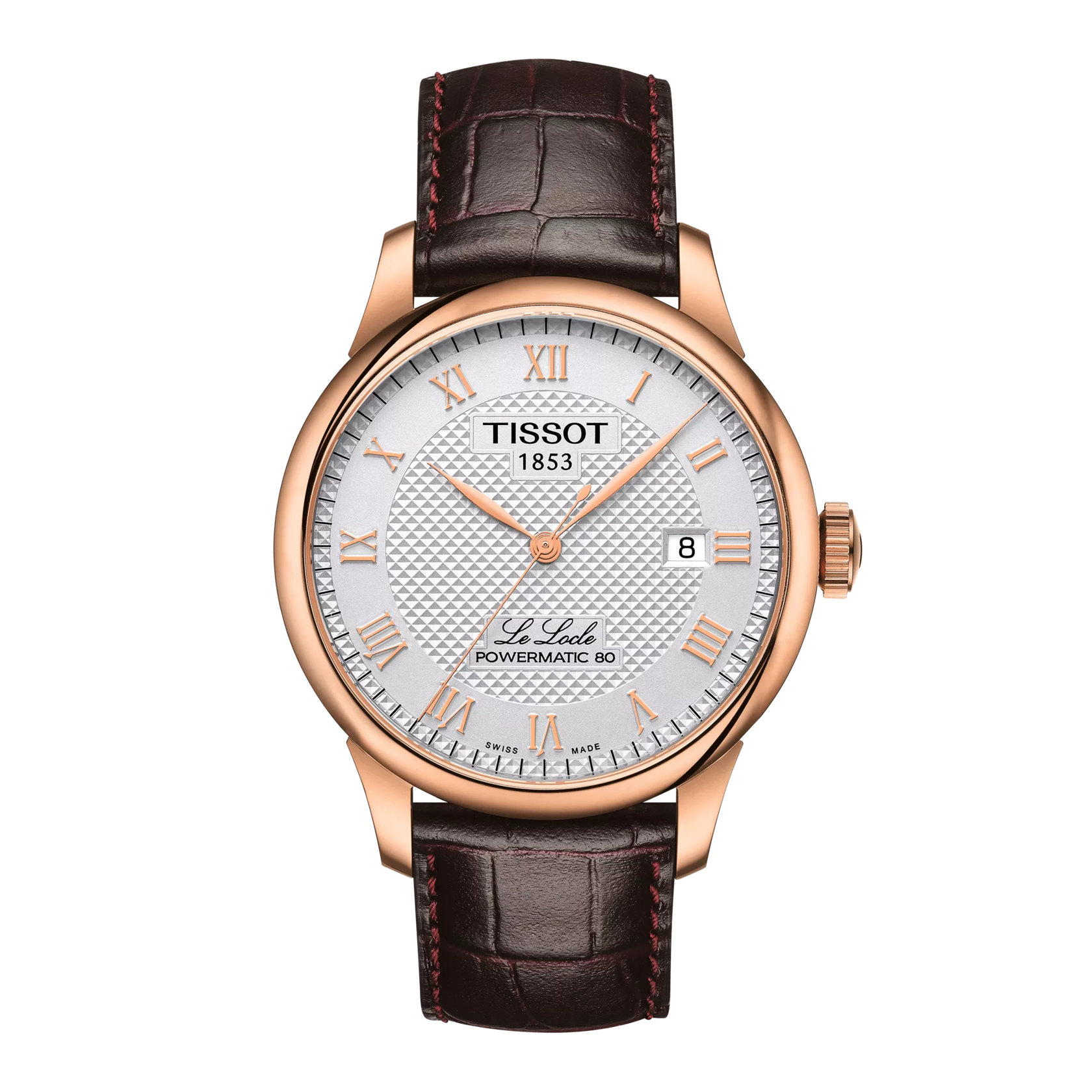 Tissot Le Locle Silver Dial Rose Gold T0064073603300 Men’s Watch - Luxverse