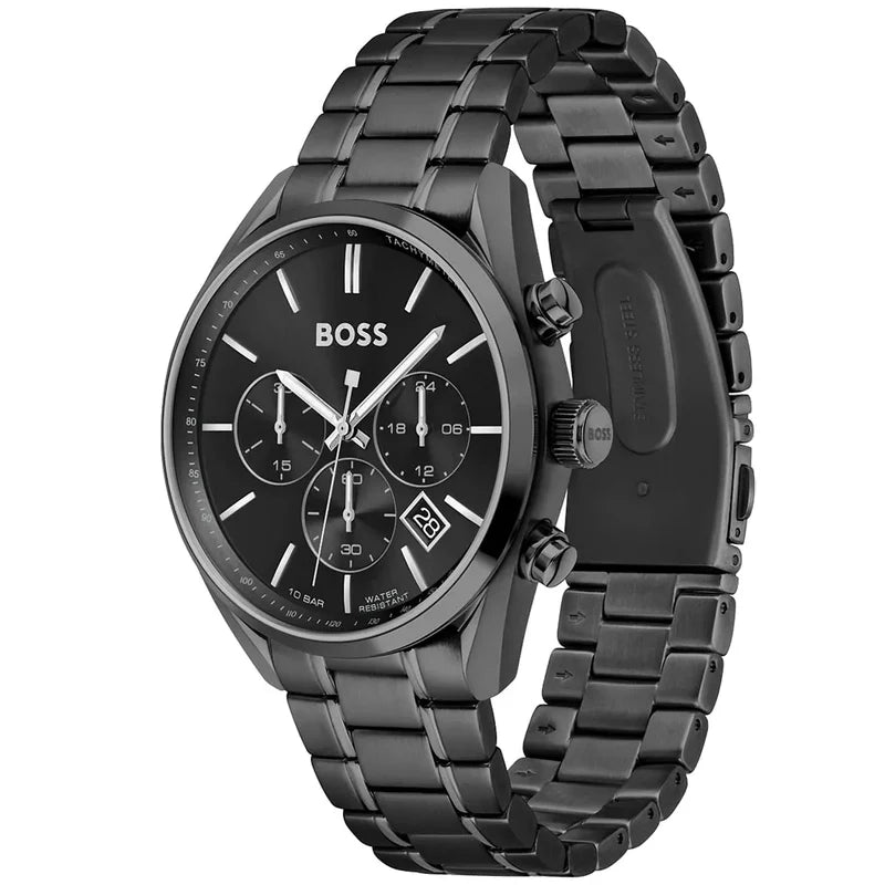 Hugo Boss Champion Chronograph Black Dial HB1513960 – Men’s Watch - Luxverse