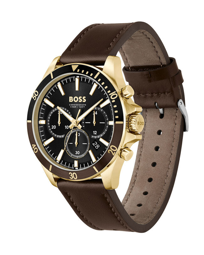 Hugo Boss Brown Leather Strap HB1514100 – Men's Watch - Luxverse