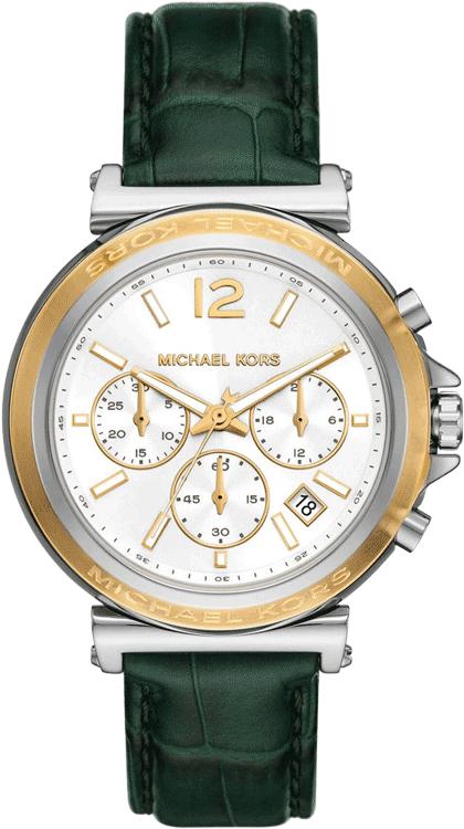 Michael Kors Maren MK7498 Women's Silver Chronograph Leather Watch