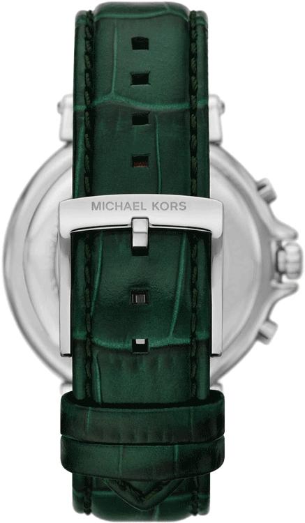 Michael Kors Maren MK7498 Women's Silver Chronograph Leather Watch