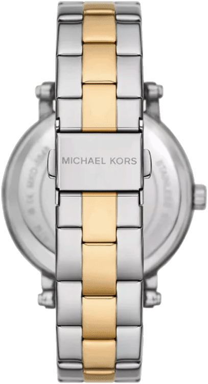 Back case of Michael Kors MKO1049 two-tone bracelet wristwatch