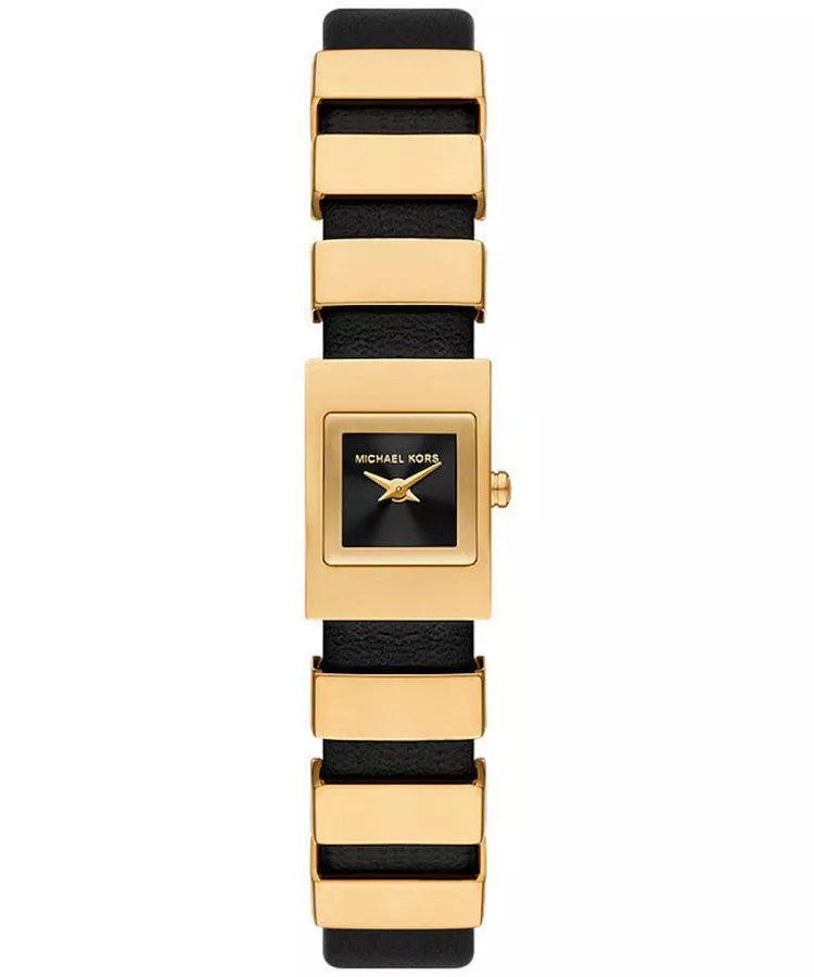 Michael Kors Darrington MK4887 women's black leather watch