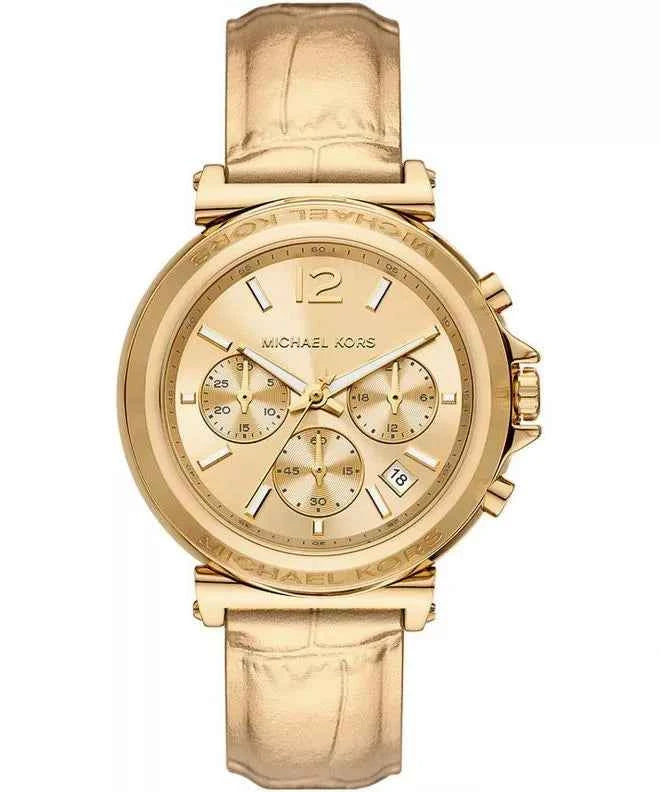 Michael Kors Maren MK7508 Women's Gold Chronograph Leather Watch