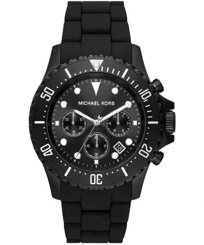 Michael Kors Everest Men's Black Chronograph Silicone Watch