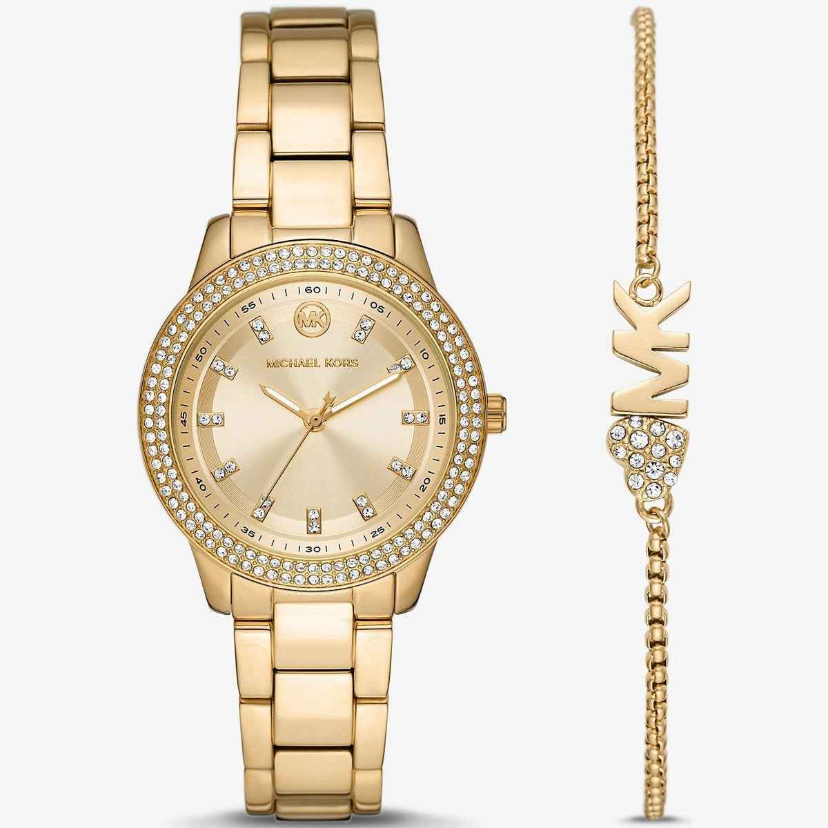 Michael Kors Mini Tibby Pavé MK1057 Women's Crystal Dial Stainless Steel Watch