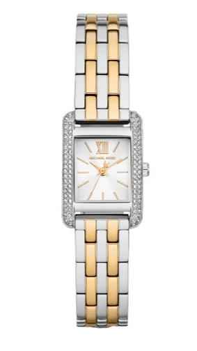 Mini Monroe Pavé MKO1035 Women's White Dial Two-Tone Stainless Steel Watch