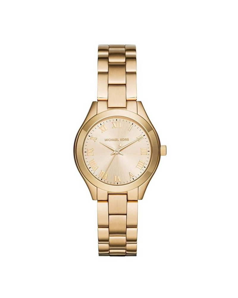 Michael Kors Slim Runway MK3456 Women's Gold Dial Stainless Steel Watch