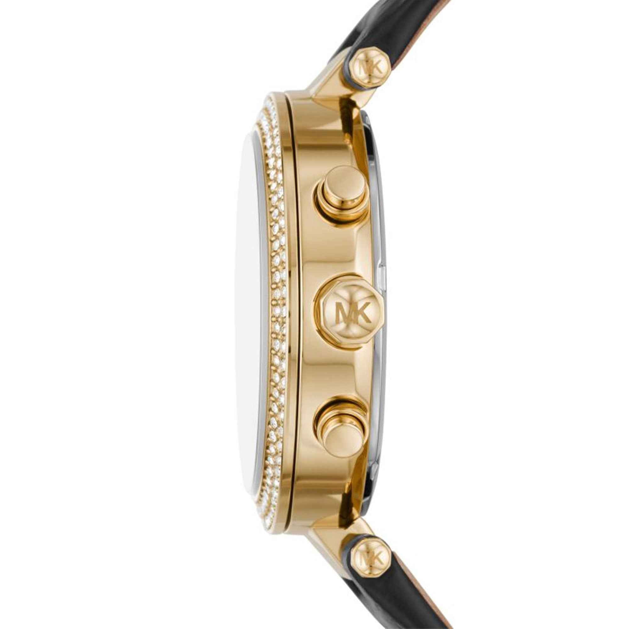 Michael Kors Parker MK6984 Women's Black Dial Black Leather Strap Watch