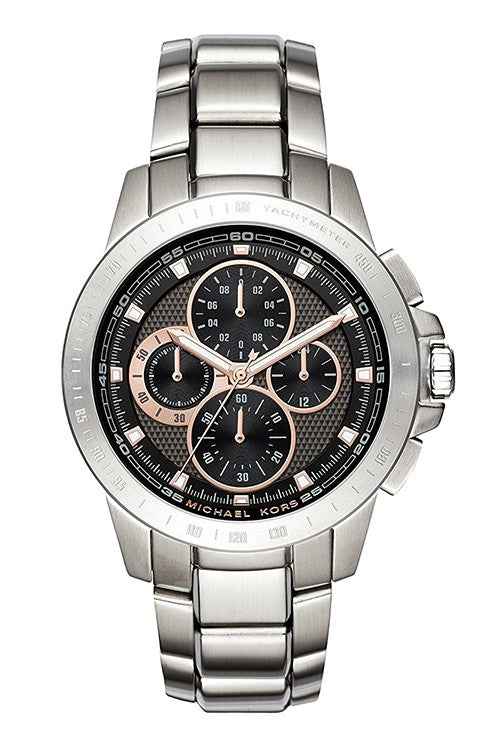 Michael Kors MK8528 Men's Black Rose Gold Chronograph Watch