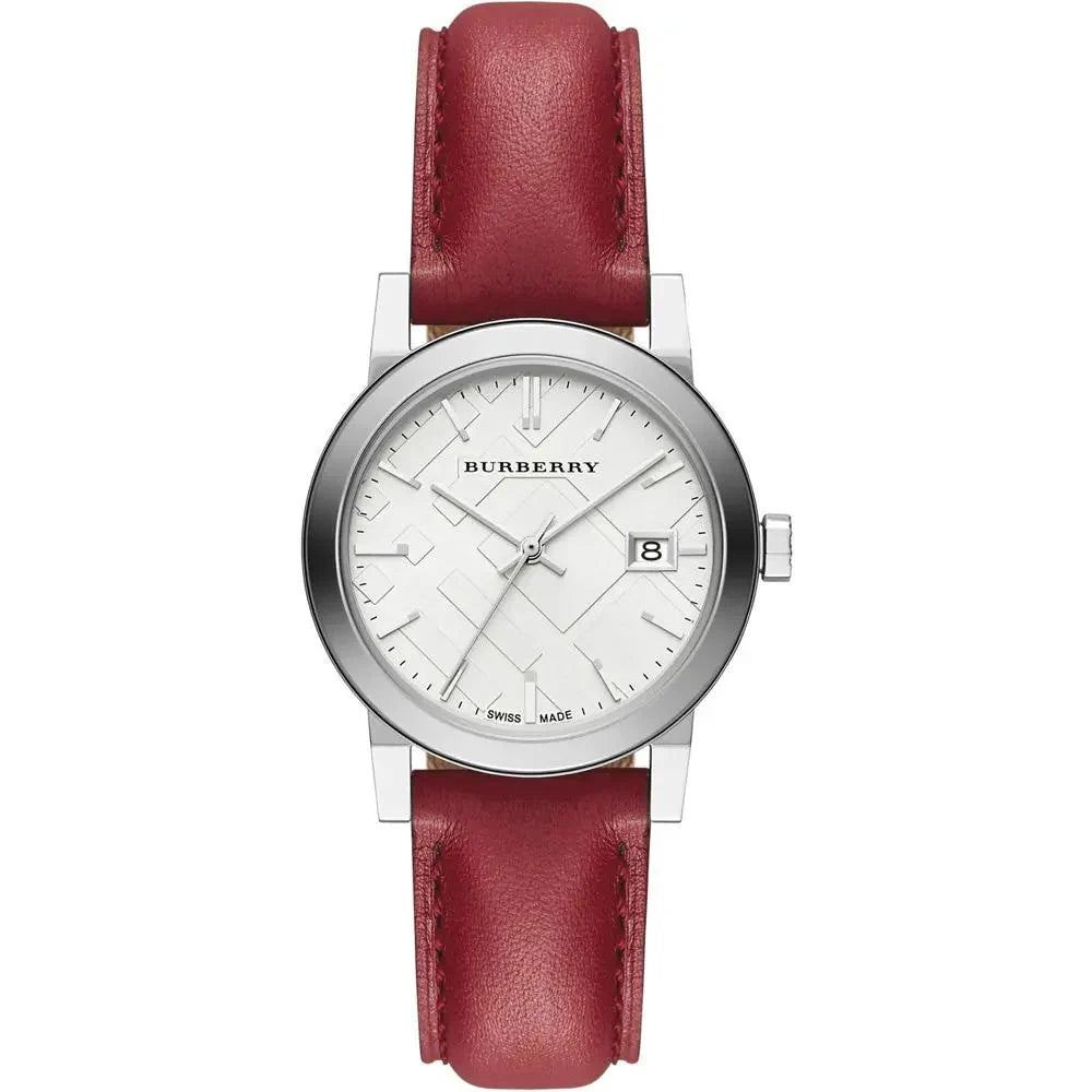 Burberry The City Silver Dial Red Leather BU9123 – Women’s Watch - Luxverse