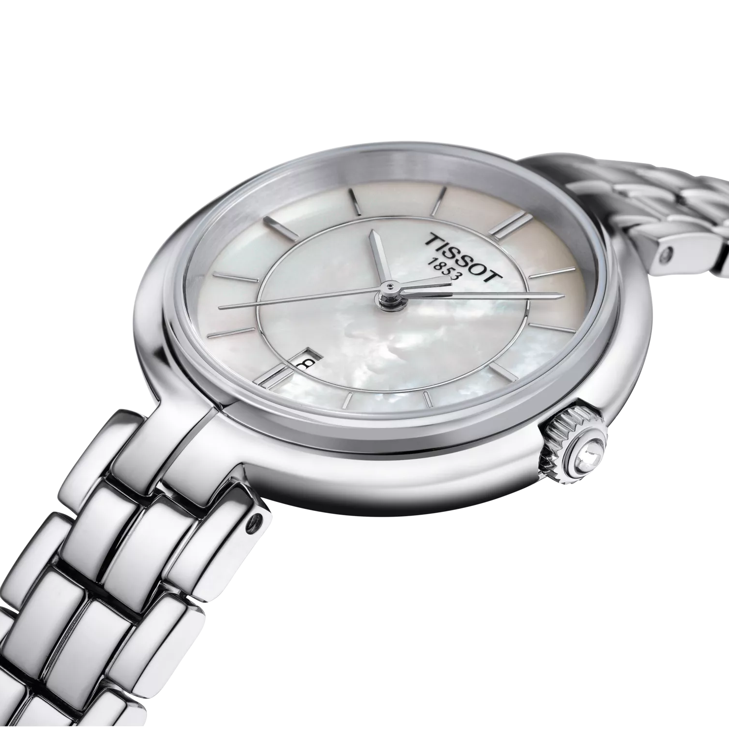 Tissot Flamingo T094.210.11.111.00 – White Mother-of-Pearl Dial – Ladies Watch - Luxverse