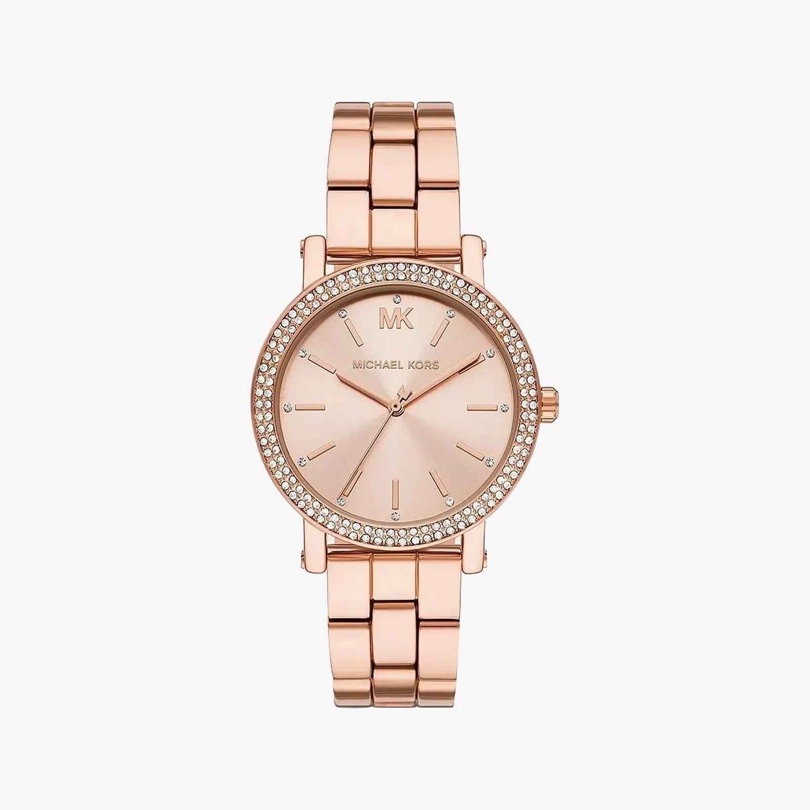 Michael Kors Women's Rose Gold Stainless Steel Dress Watch