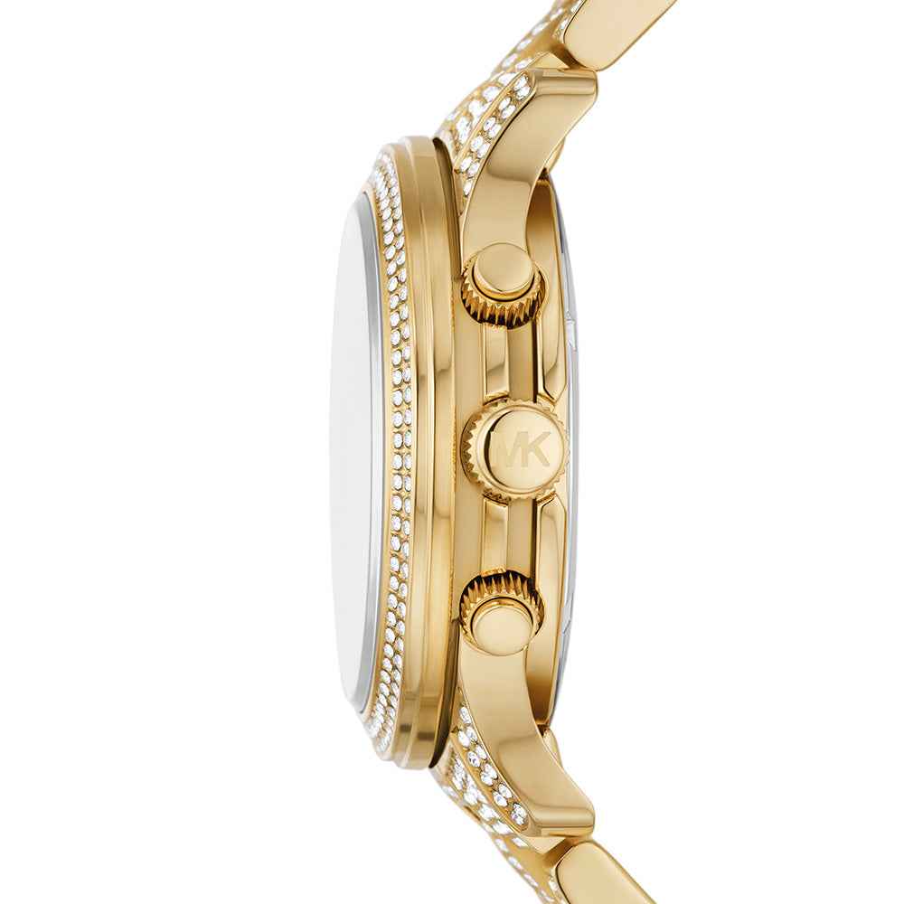 Michael Kors Runway Pave Chronograph MK7435 Women's Gold Watch