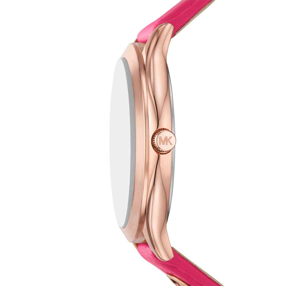 Michael Kors Slim Runway MK7469 Women's Rose Gold Leather Watch