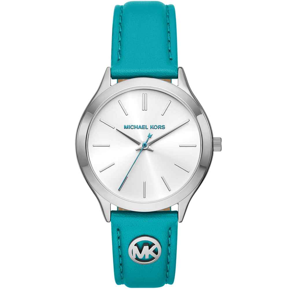 Michael Kors Slim Runway MK7470 Women's Blue Leather Watch