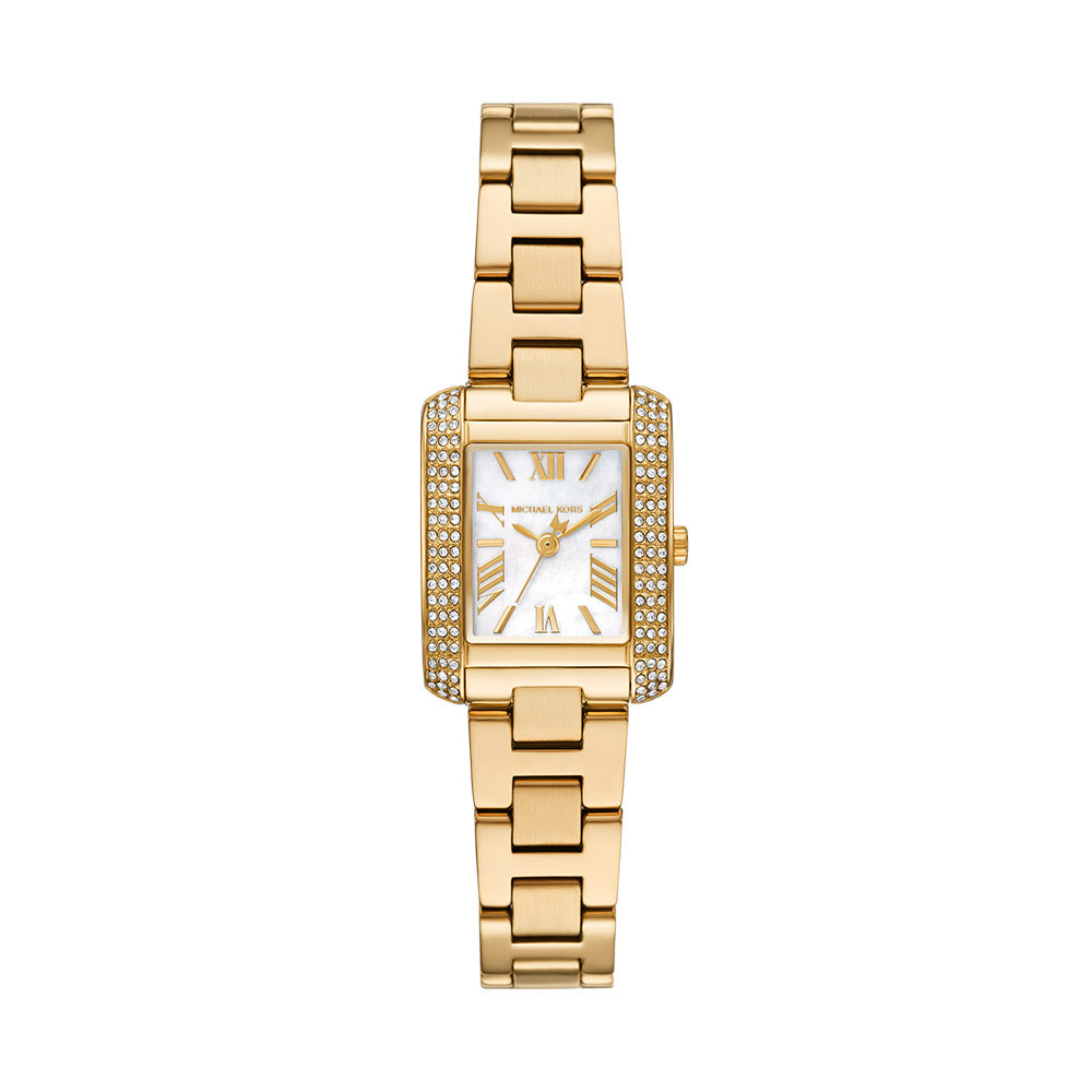 Michael Kors Emery MK4867 women's gold rectangle watch