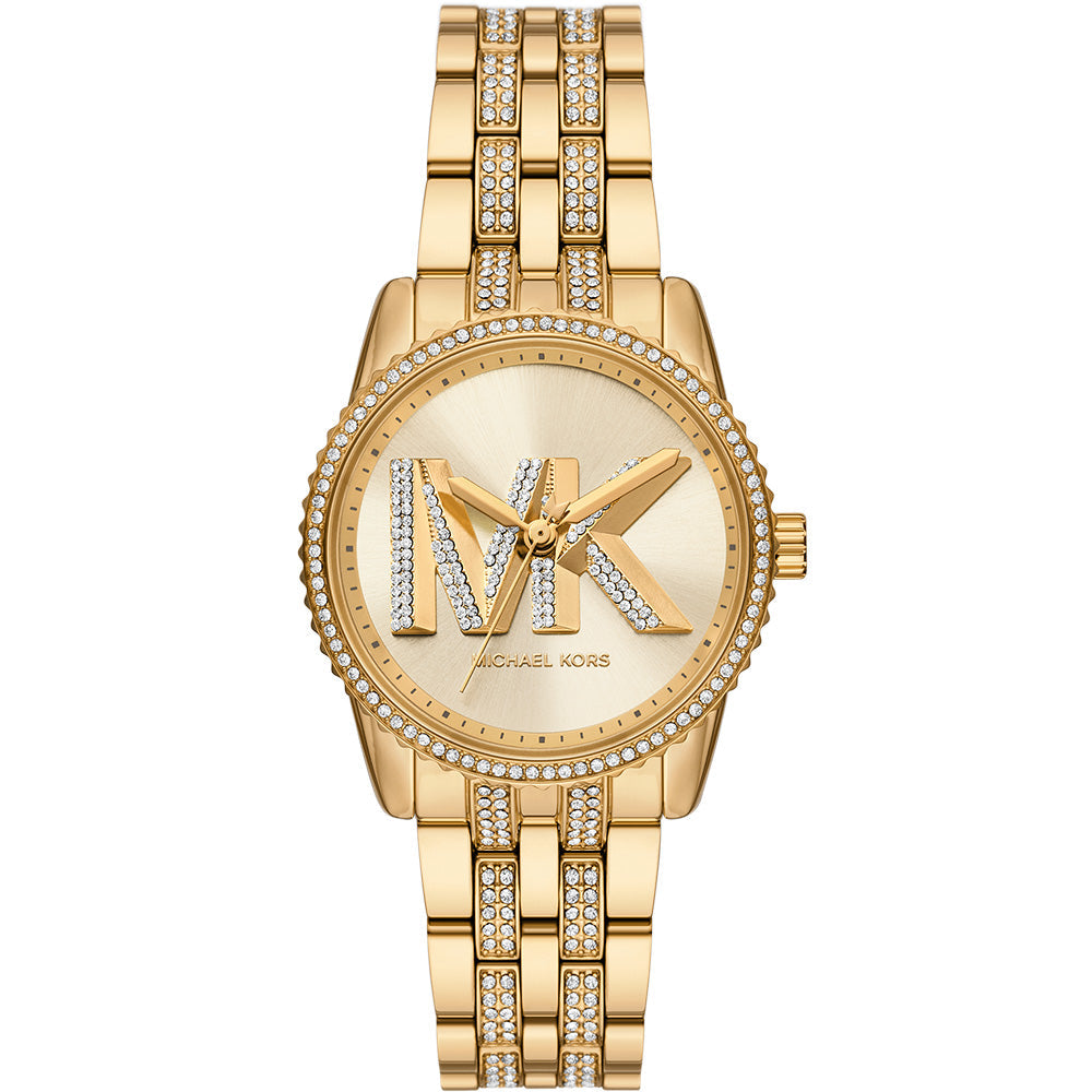 Michael Kors Bryant MK7540 women's gold watch with MK dial detail