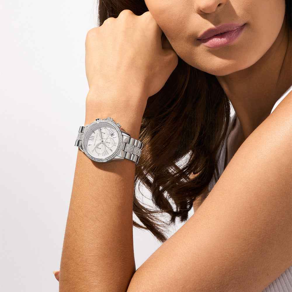 Michael Kors Brynn MK7506 Women's Silver Pavé Watch