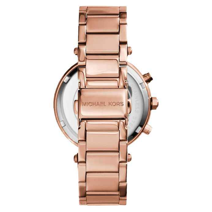 Michael Kors Mini Parker Floral MK6470 Women's Rose Gold Dial Stainless Steel Watch