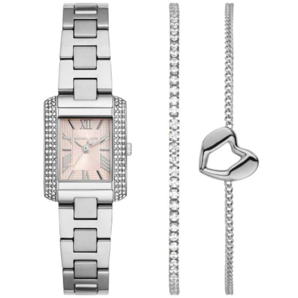 Michael Kors Emery MK7514SET Women's Silver Pink Dial Watch