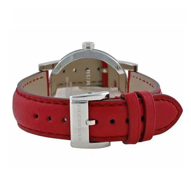 Burberry The City Silver Dial Red Leather BU9123 – Women’s Watch - Luxverse