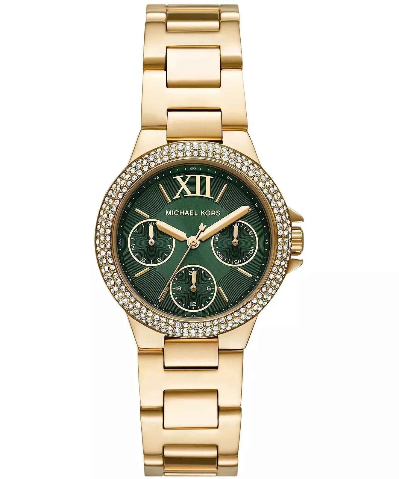 Michael Kors Camille MK6981 Women's Green Dial Gold-Tone Stainless Steel Watch