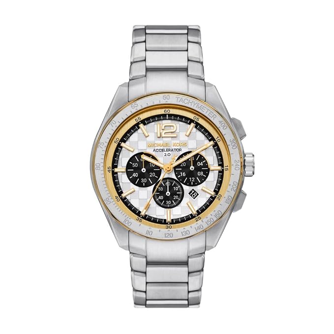 Michael Kors Accelerator 2.0 MK9188 men's silver chronograph watch