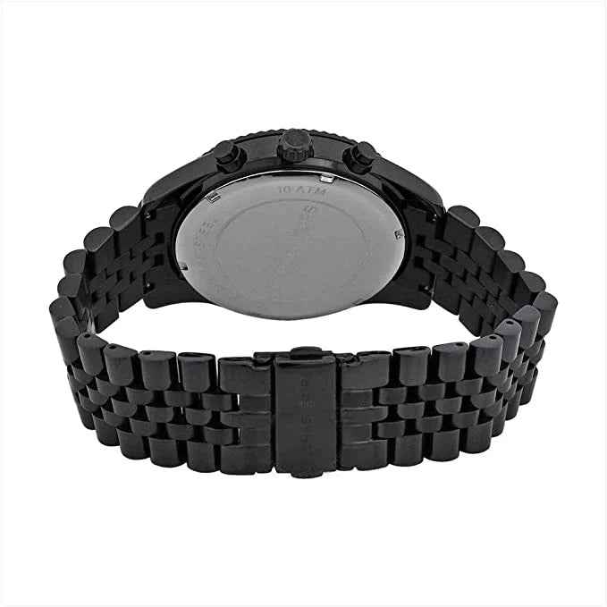 Michael Kors Lexington MK8467 Men's Black Dial Black Stainless Steel Chronograph Watch