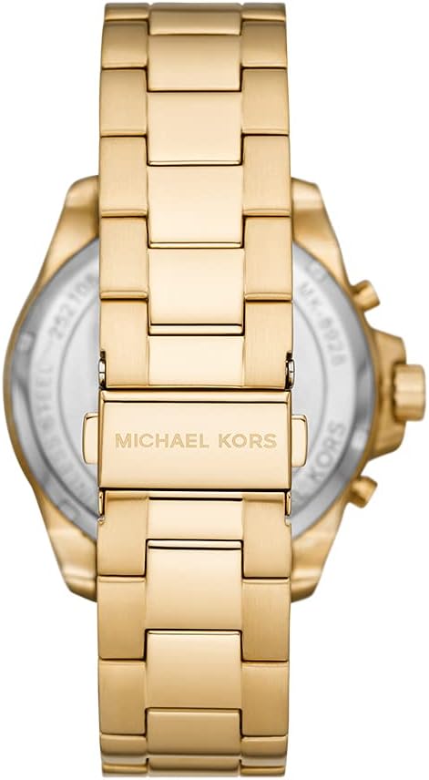 Back case of Michael Kors MK8928 quartz chronograph gold bracelet watch