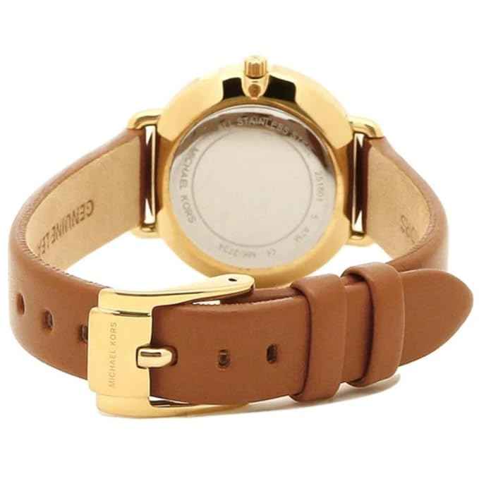 Michael Kors Portia MK2734 Women's White Dial Brown Leather Watch