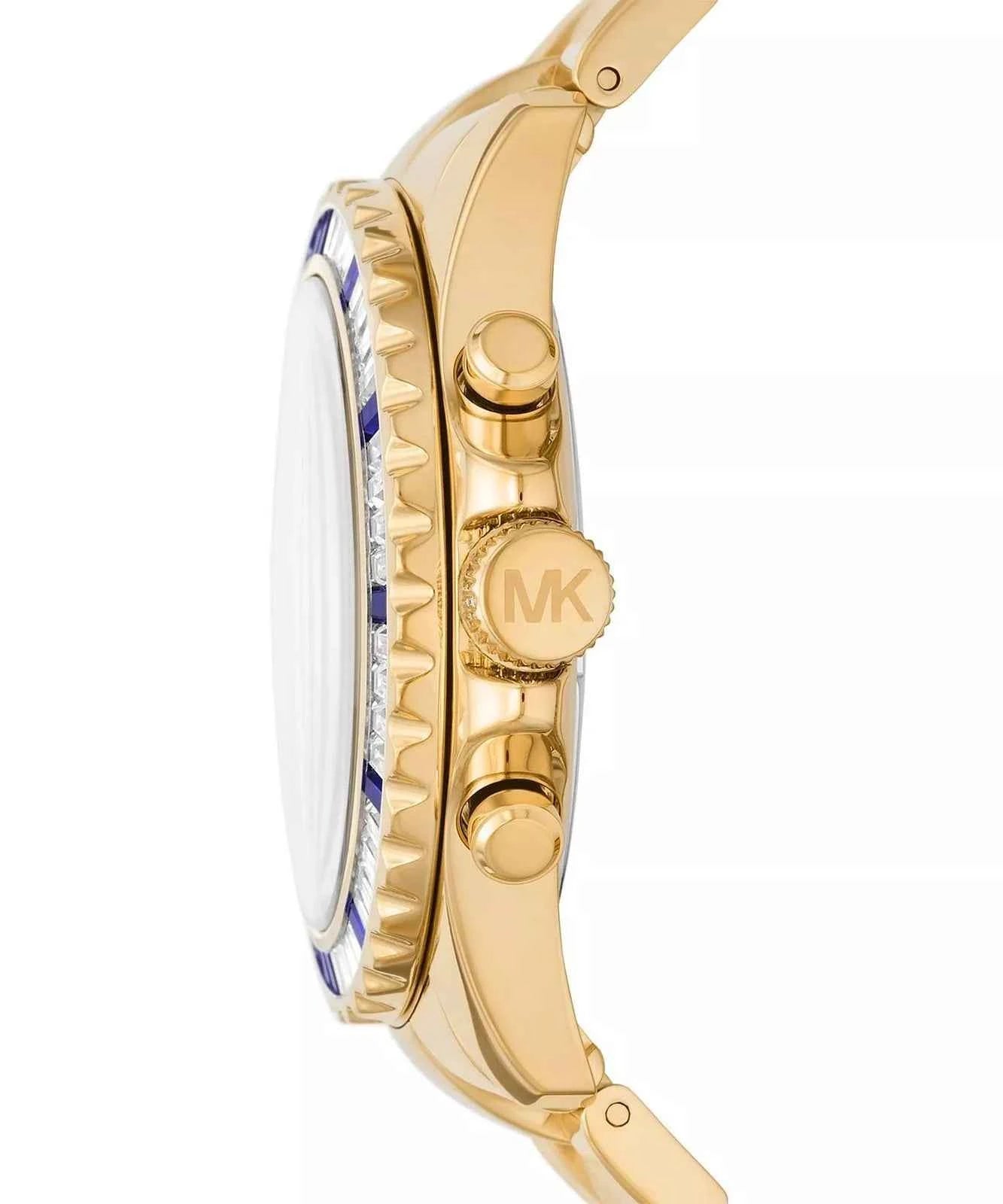 Michael Kors Everest MK6971 Women's Blue Dial Gold-Tone Stainless Steel Chronograph Watch