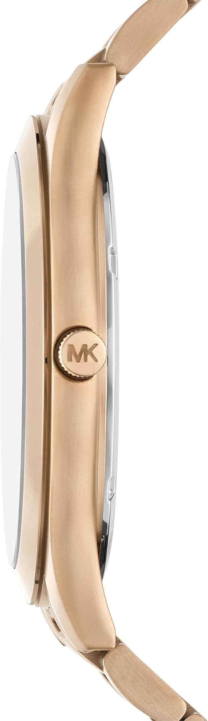 Michael Kors Slim Runway Men's Beige Gold Dial Beige Gold Stainless Steel Watch