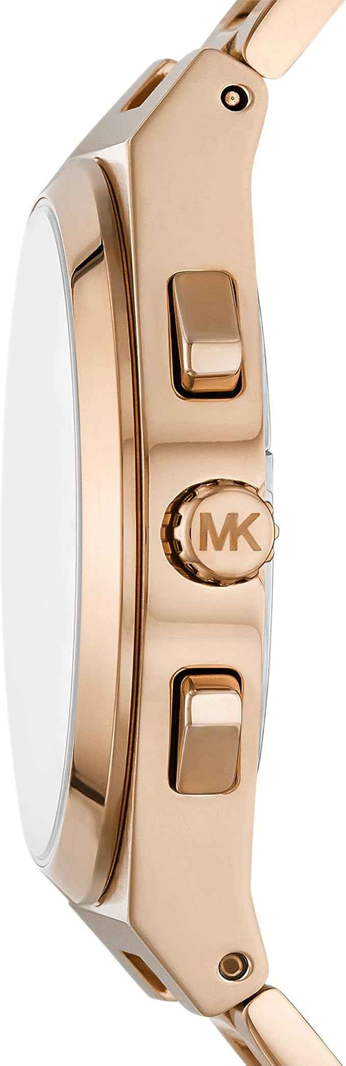 Michael Kors Lennox MK9119 Men's Black Dial Rose Gold Chronograph Watch