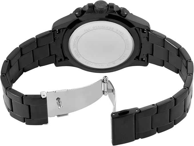 Michael Kors Everest MKO1158 Men's Black Stainless Steel Watch 45mm