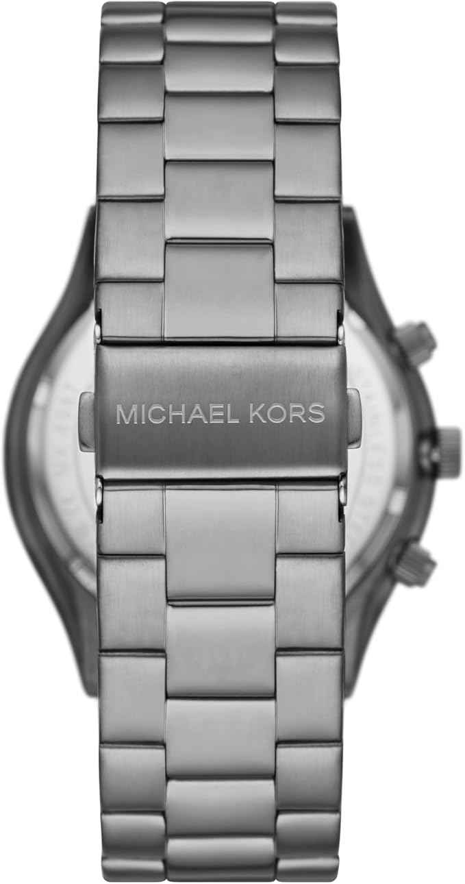 Michael Kors Slim Runway MK8987 Men's Blue Dial Gunmetal Stainless Steel Chronograph Watch