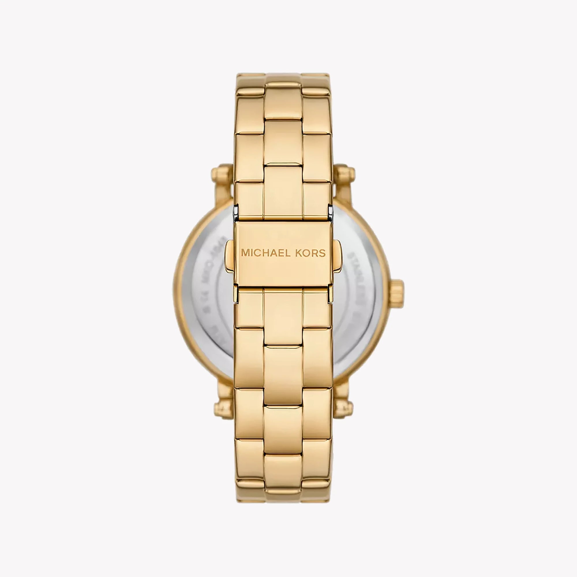 Back case of Michael Kors MKO1048 gold bracelet wristwatch