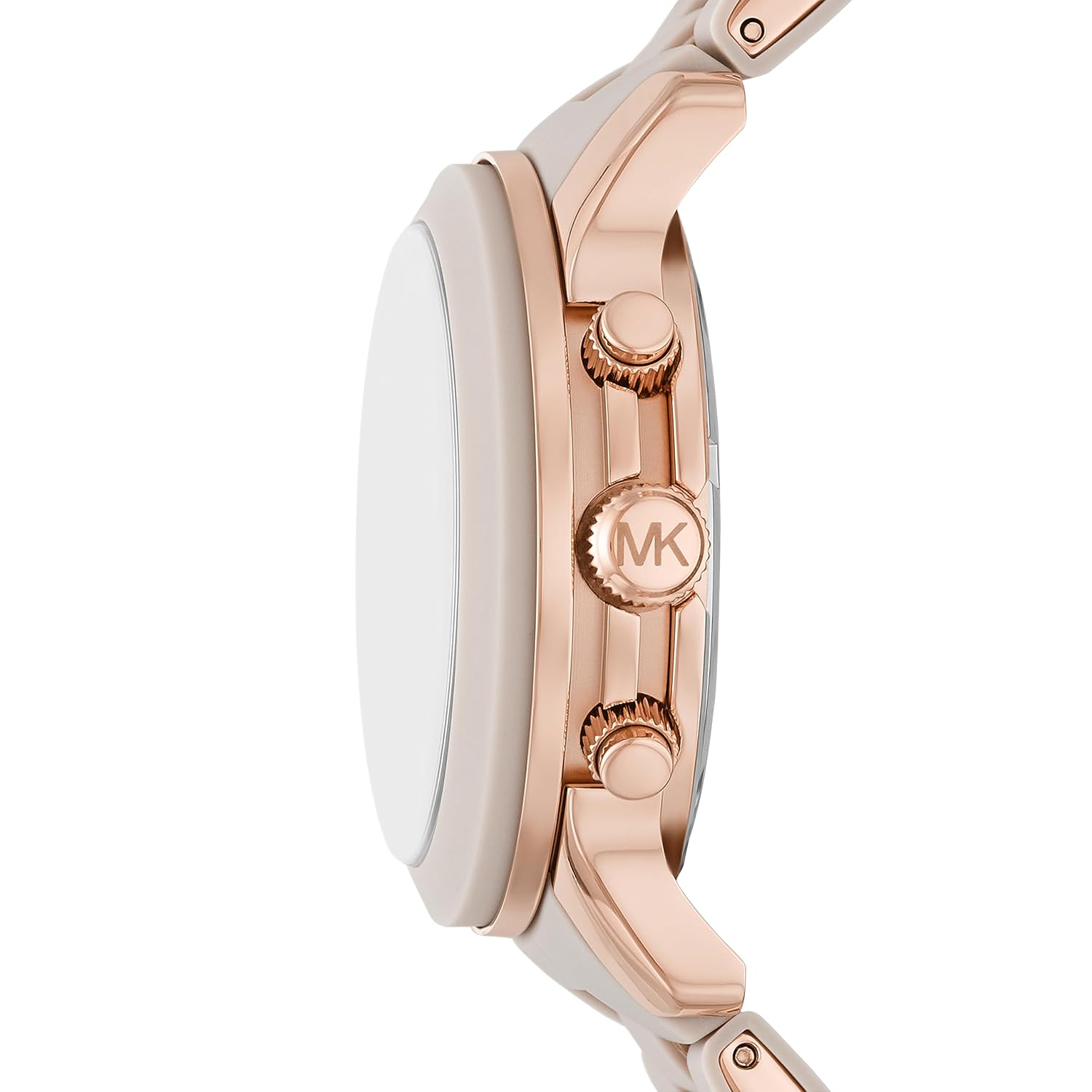 Michael Kors MK7386 beige stainless steel chronograph watch