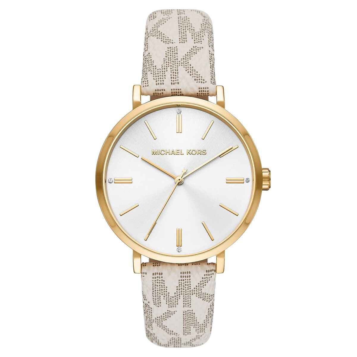 Michael Kors Addyson MK2946 Women's Silver Dial White PVC Watch