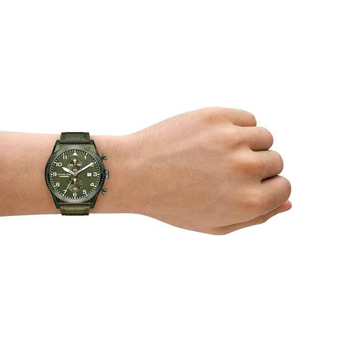 Michael Kors Panorama MK9199 Men's Olive Chronograph Leather Watch