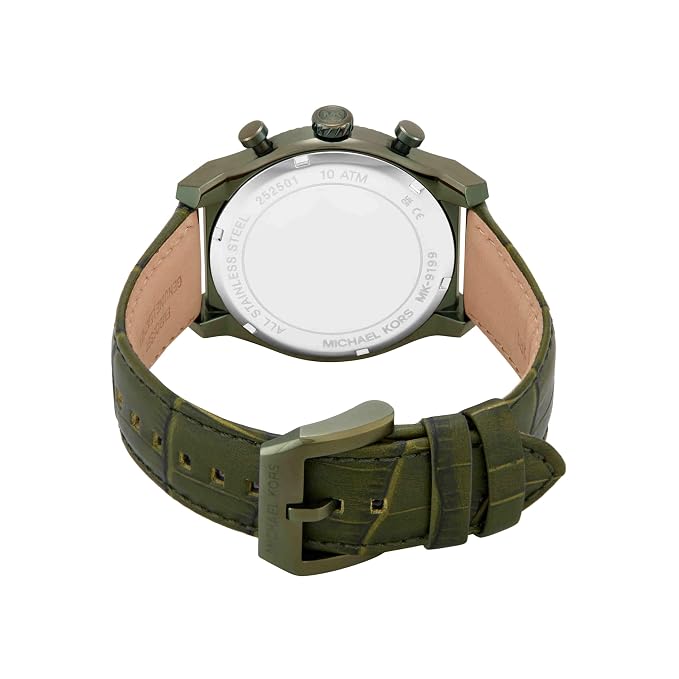 Michael Kors MK9199 quartz chronograph men's leather watch
