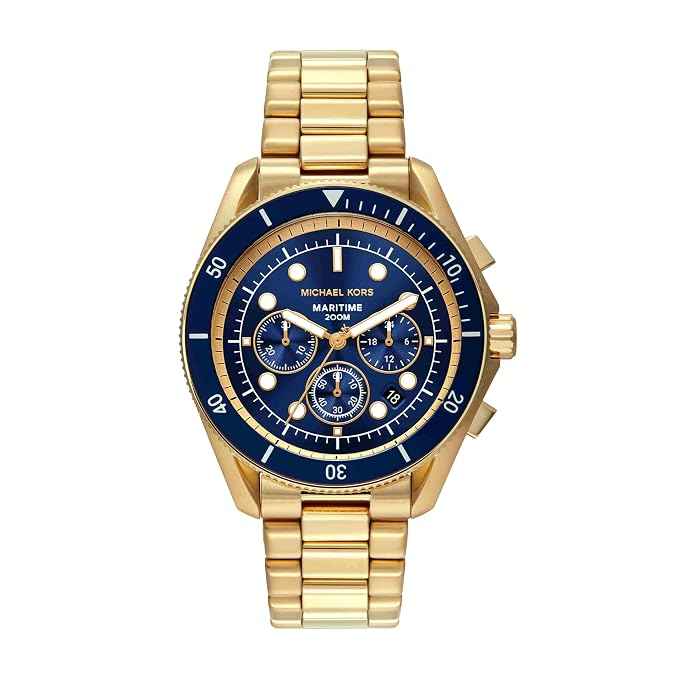 Michael Kors Maritime MK9202 Men's Gold Chronograph Dive Watch