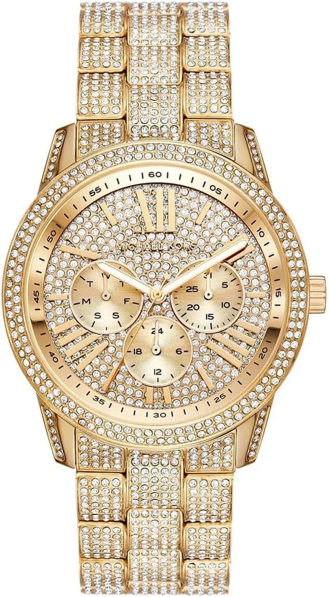 Michael Kors Bradshaw MK6789 women's gold pavé chronograph watch