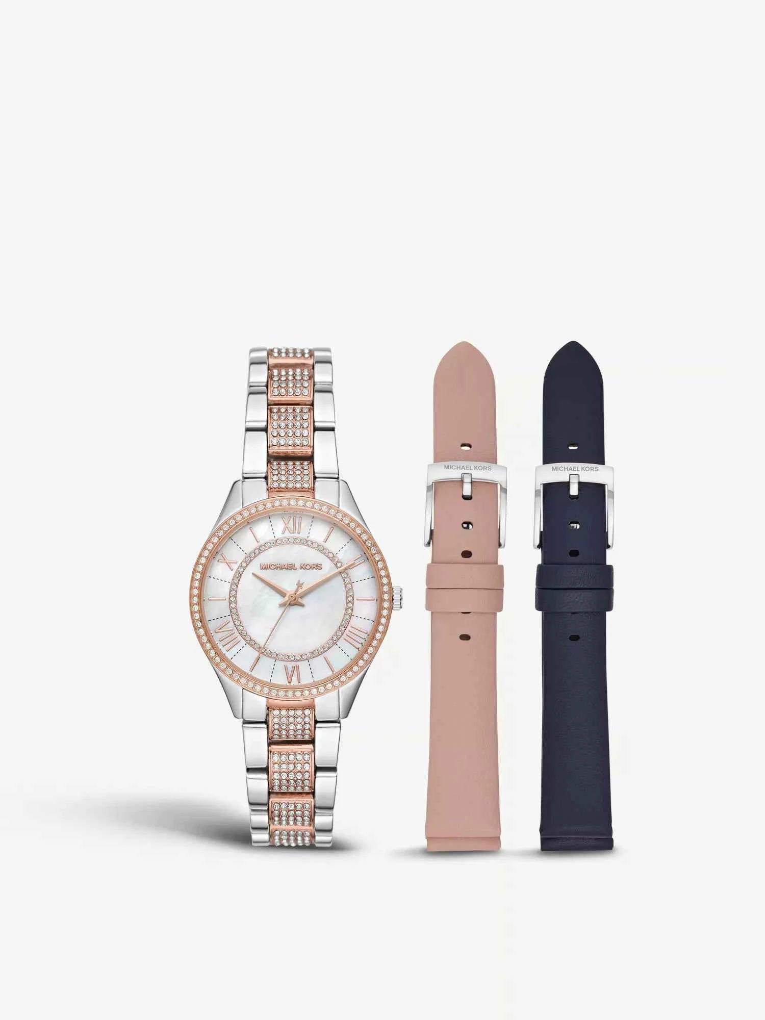 Michael Kors Lauryn MK4366 Women's White/Silver Dial Two-Tone Stainless Steel Watch