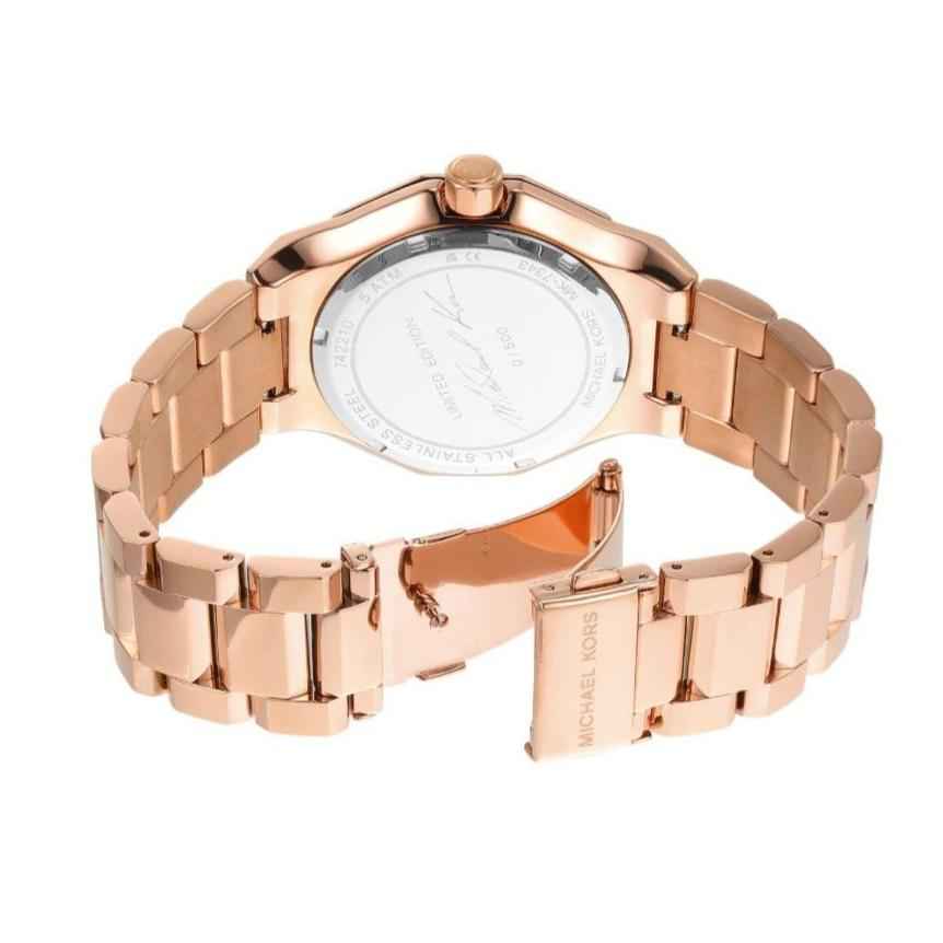 Michael Kors Raquel MK7343 Women's Pink Pavé Dial Rose Gold Stainless Steel Watch