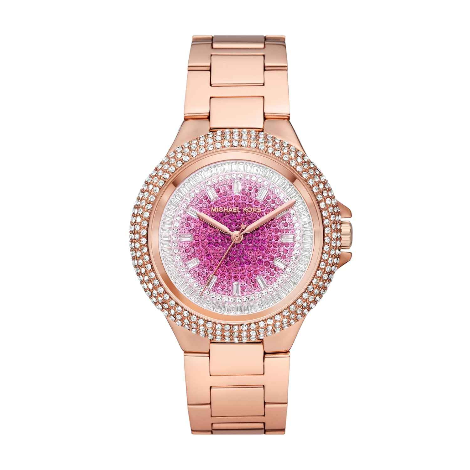 Michael Kors Camille MK7340 Women's Pink Ombre Dial Rose Gold Stainless Steel Watch