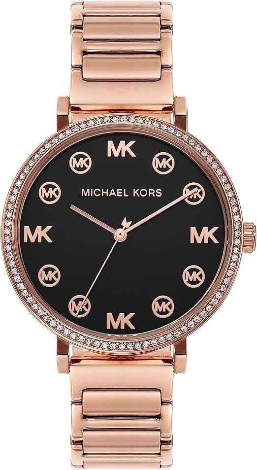 Michael Kors Addyson MK7416 Women's Black Dial Gold Stainless Steel Watch