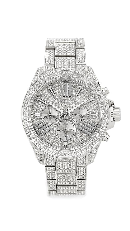 Michael Kors MK6317 silver pavé stainless steel watch